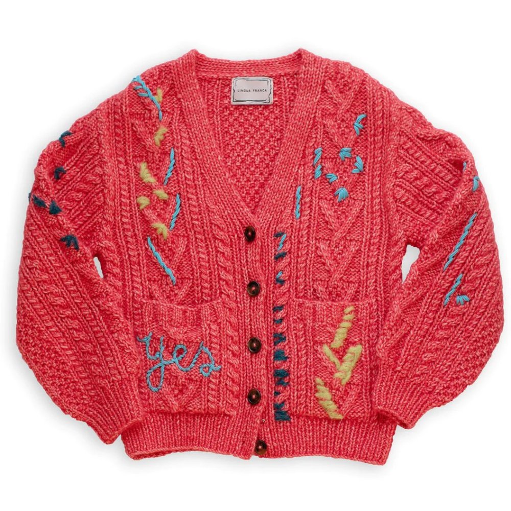 LINGUA FRANCA Oversized Cable Knit Cardigan NWT - Size Large (L)